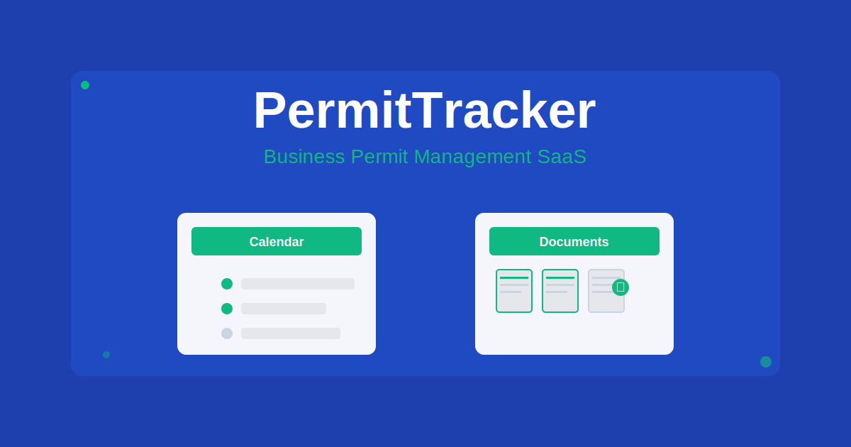 PermitTracker - Never Miss a Permit Renewal